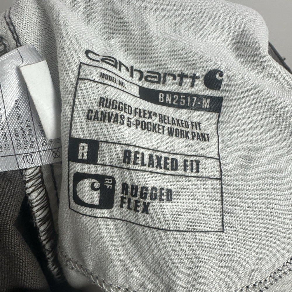 Carhartt Jeans Mens 34x32 Brown Denim Workwear Cargo Pocket Relaxed Rugged Flex - Picture 4 of 8